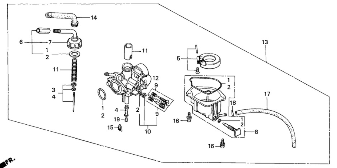 Carburetor overhaul kit Z50 - 4