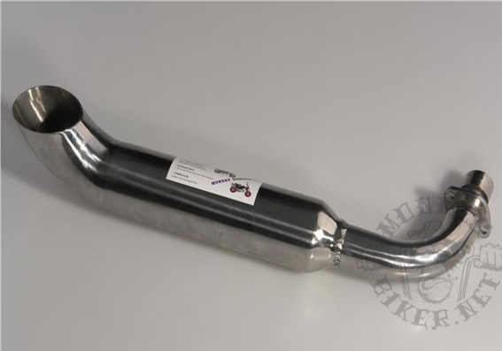 Downswept stainless exhaust short bobber style 2