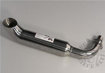 Downswept stainless exhaust short bobber style 2