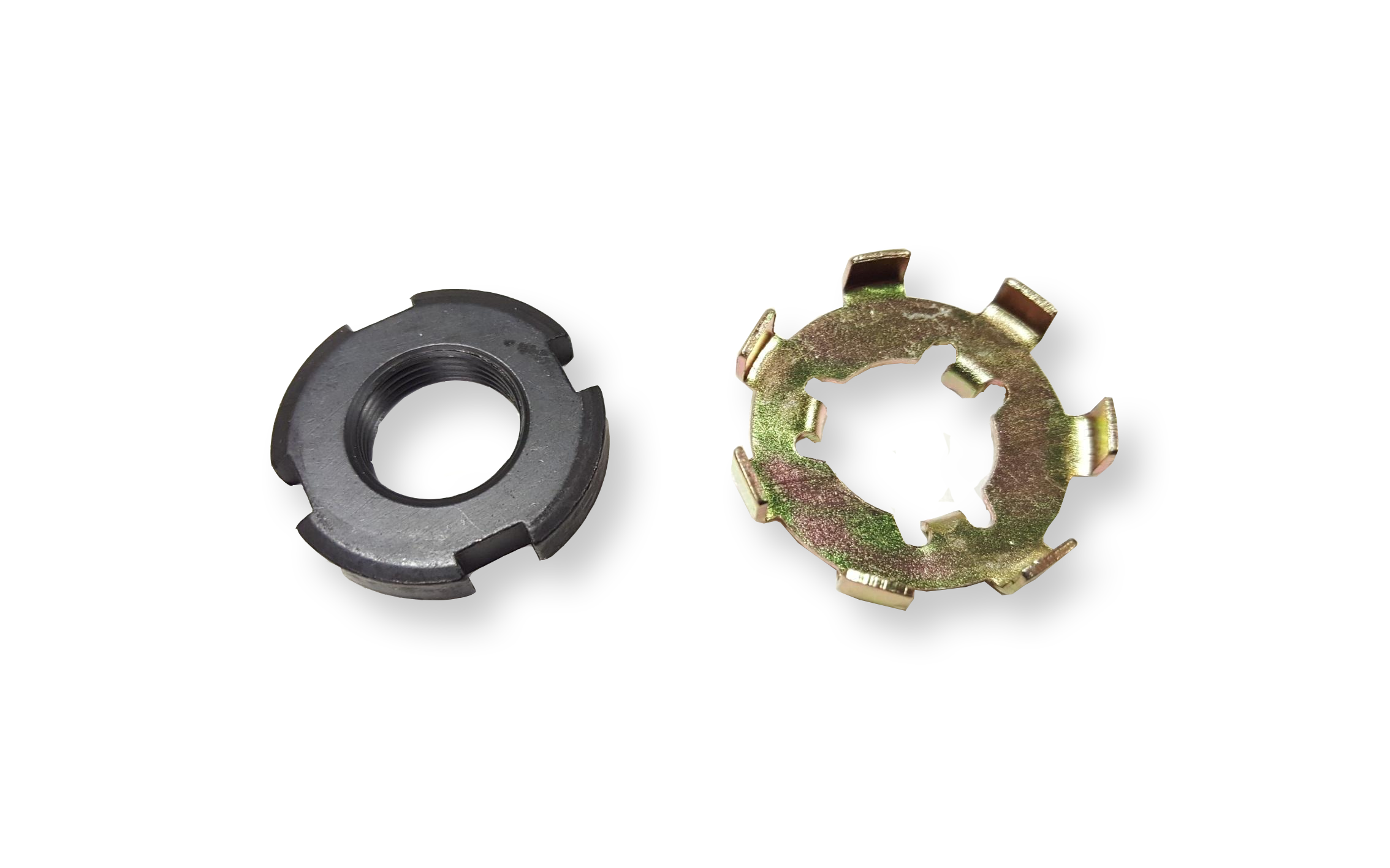 Clutch nut and lock plate