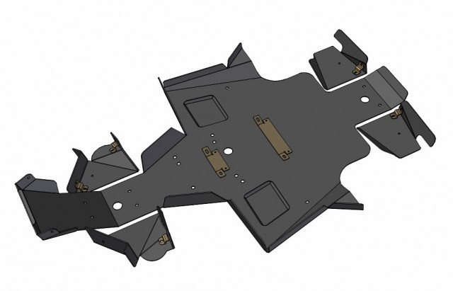 Underkörningsskydd Honda TRX420 FA -2012 Poly