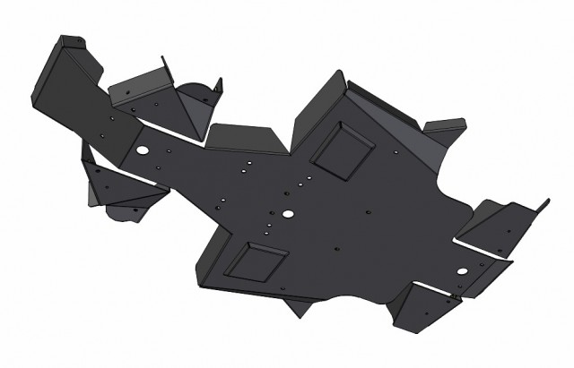 Underkörningsskydd Honda TRX420 FA -2012 Poly - 2