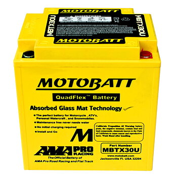 MC/ATV/UTV Batteri 12V 35Ah Motobatt MBTX30U – AGM 