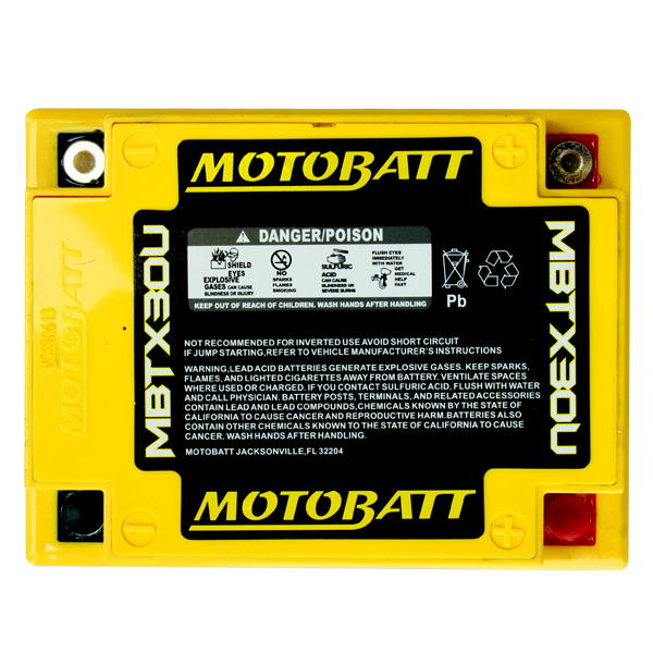 MC/ATV/UTV Batteri 12V 35Ah Motobatt MBTX30U – AGM  - 2