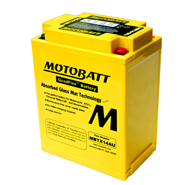 MC/ATV Batteri 12V 17Ah Motobatt MBTX14AU – AGM