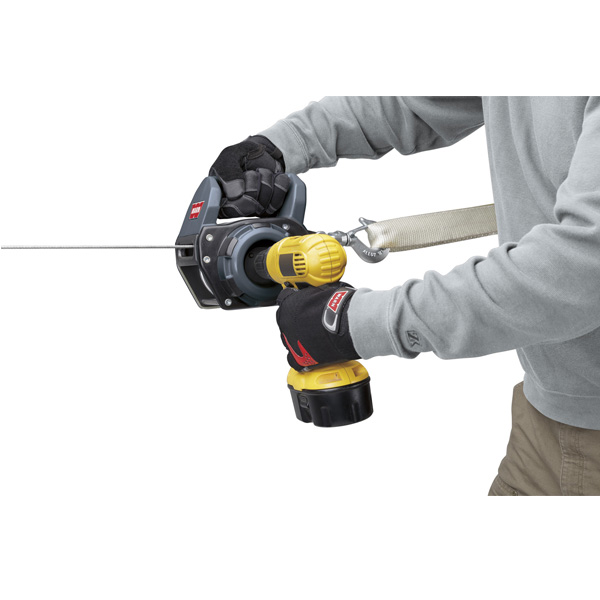 Vinsch Warn Drill winsch 340kg Stålvajer - 3