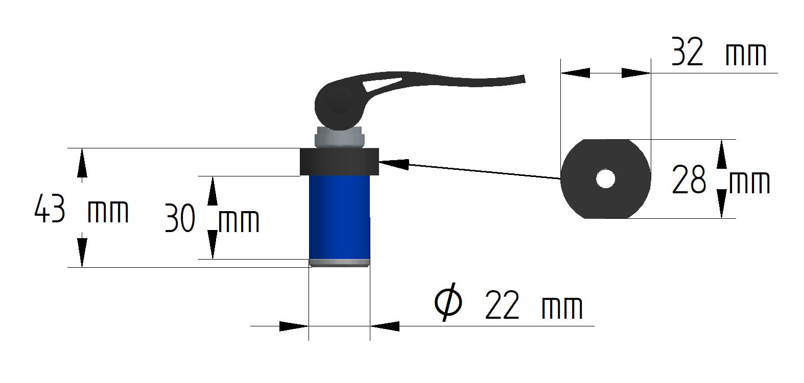 Fäste Excentriskt 22mm CF-Moto - 2