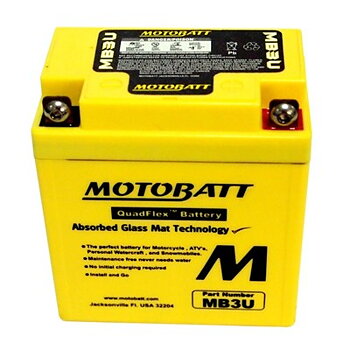MC/ATV Batteri 12V 20Ah Motobatt MBTX16U – AGM
