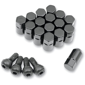 Muttersats M10x1,25 Moose 16-pack 17mm skalle SVART