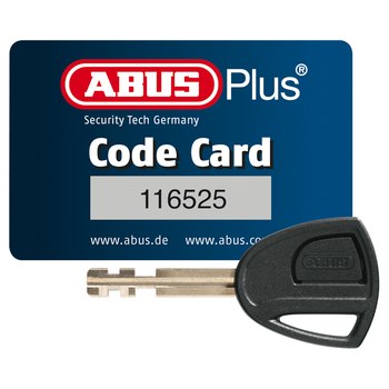 Abus kätting 150 cm med löpögla + Lås Sea & Snow KLASS 3 - 5