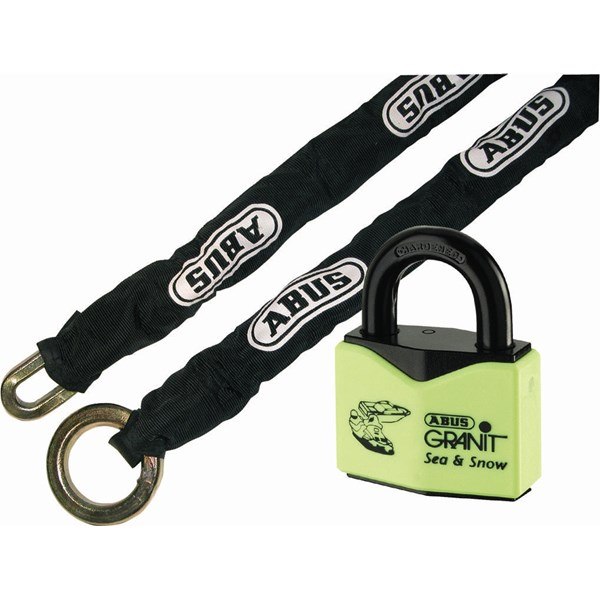 Abus kätting 150 cm med löpögla + Lås Sea & Snow KLASS 3