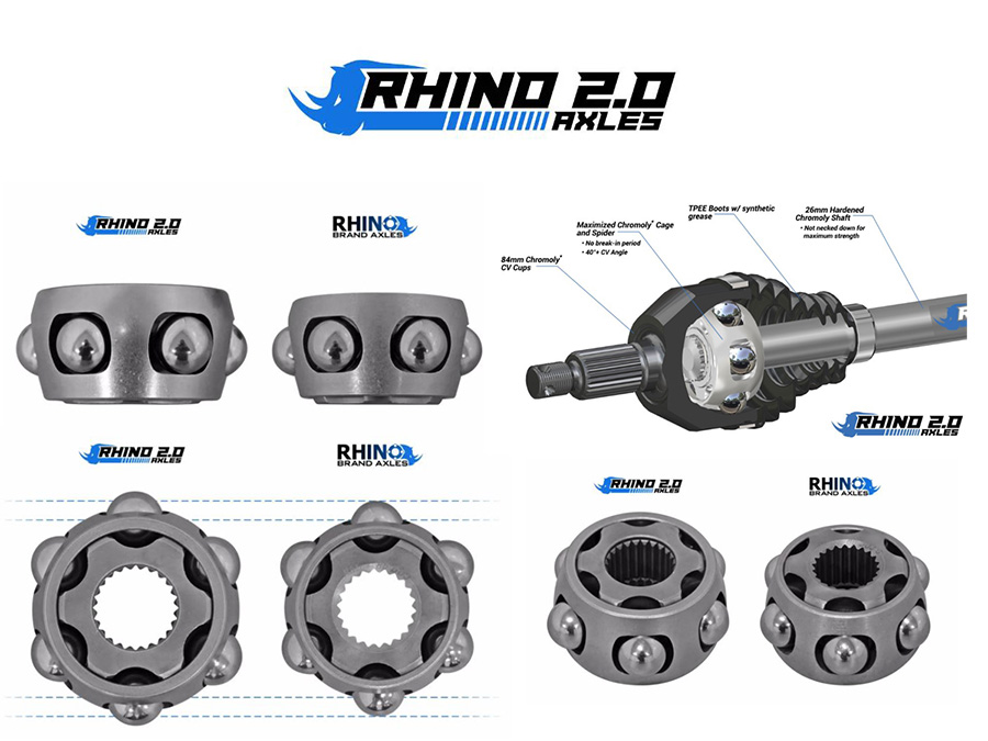 Rhino 2.0 Drivaxel Polaris Sportsman 570 BAKRE 2015-2017 - 2