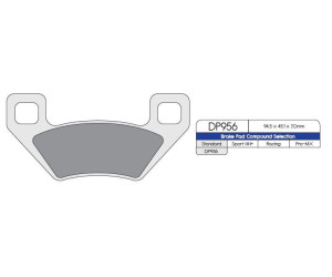 Bromsbelägg Arctic Cat DP Brakes - 2