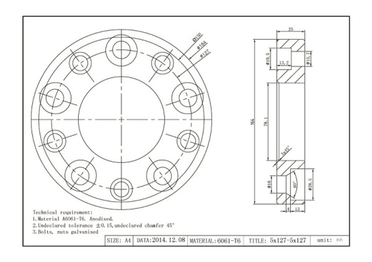 Spacer 25 mm 5x110 - 3