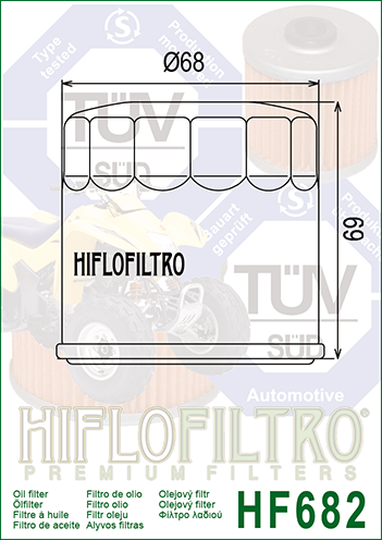 Oljefilter HiFlo HF-682 CF-Moto - 3