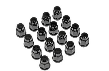 Hjulmutter Svart M10 16-Pack 17mm skalle