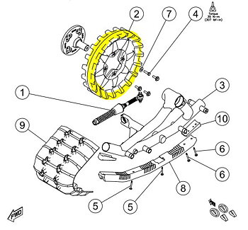Hjul 17T kit Camso (7009-00-7117)