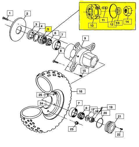 Hub Clutch Polaris 4X4 (1520214 & 1520281) - 2