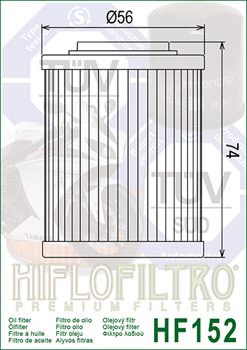 Oljefilter ATV CF Moto & Can-Am – HiFlo HF152 - 2