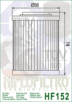 Oljefilter ATV CF Moto & Can-Am – HiFlo HF152