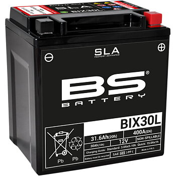 MC/ATV Batteri 12V 21Ah BS Battery BIX30L – AGM Underhållsfritt