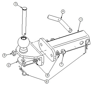 Drag 2-vägs för 3/4" mottagare Polaris  - 3