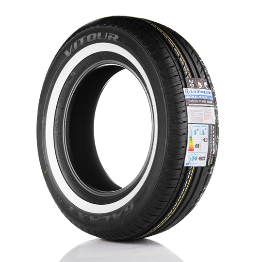Vitour Galaxy R1 med vit sida 20 mm 185/80R15 H