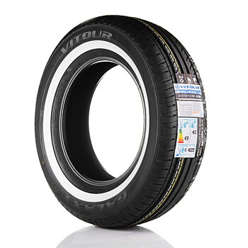 Vitour Galaxy R1 med vit sida 20 mm 185/80R15 H