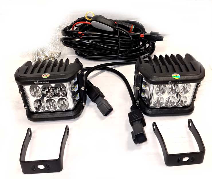 LED Sideshooter 48W lampor med kablage - 3