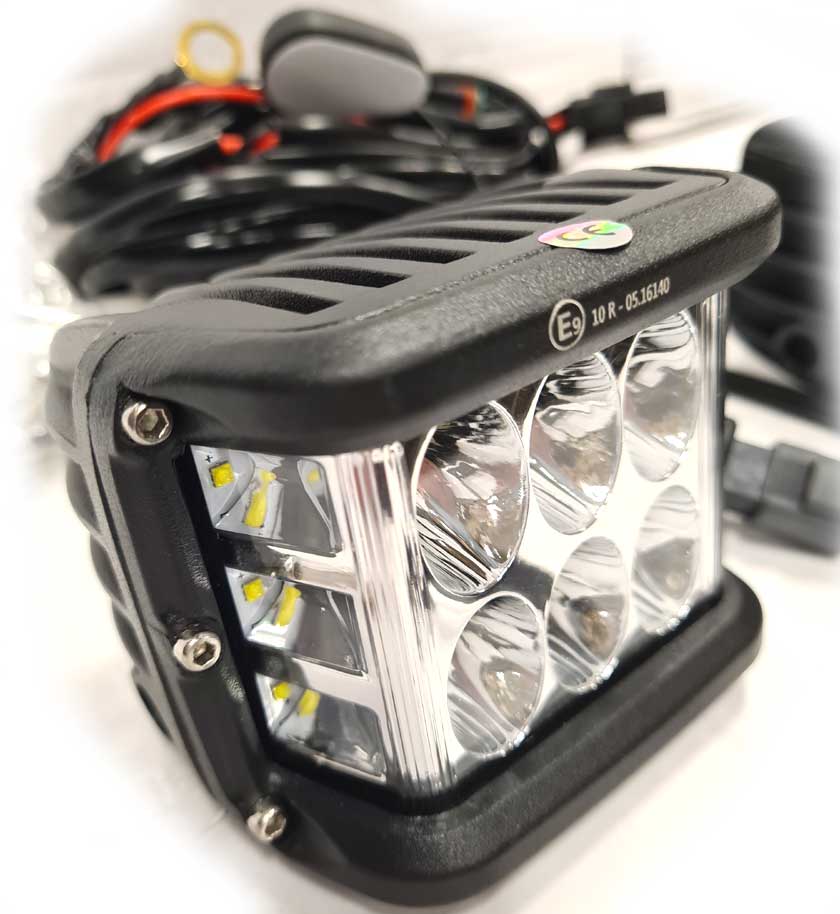 LED Sideshooter 48W lampor med kablage - 2