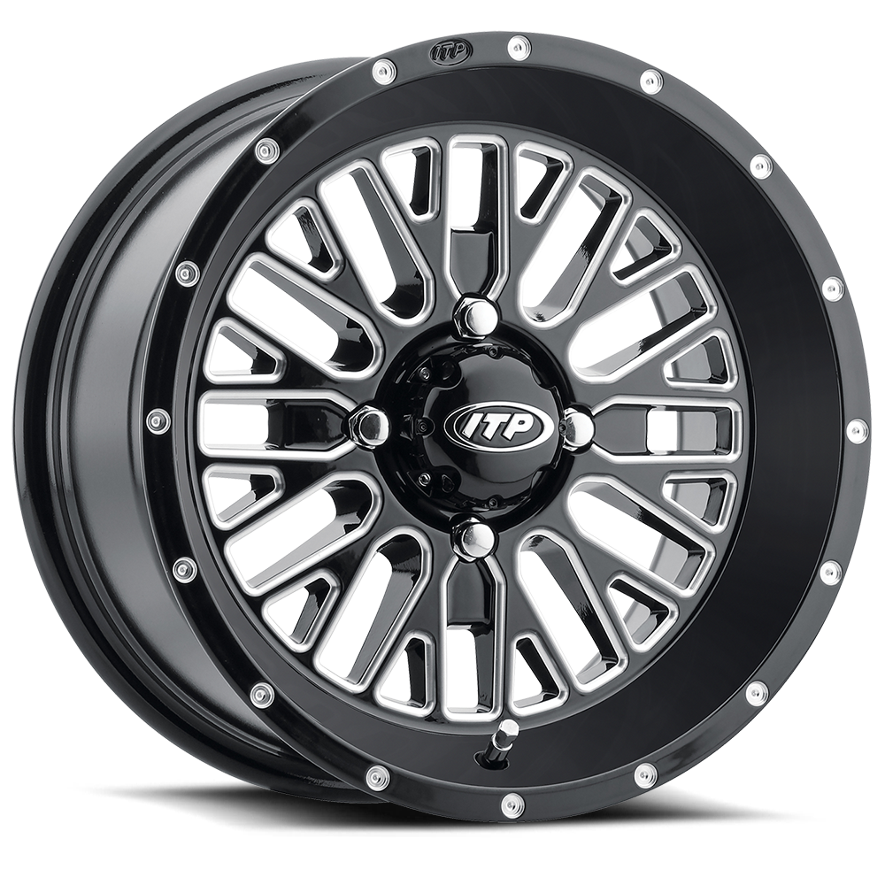 ATV/UTV Fälg 14x7 4/156 Svart Gloss/Milled – ITP Momentum 5+2