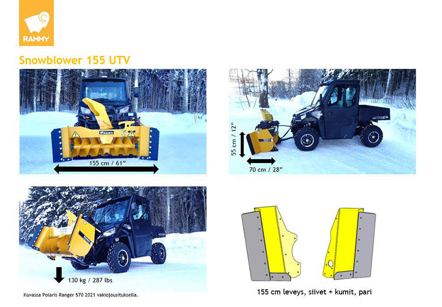 Rammy Snöslunga 155cm UTV PRO  - 8