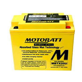 MC/ATV/UTV Batteri 12V 23Ah Motobatt MBTX20U AGM