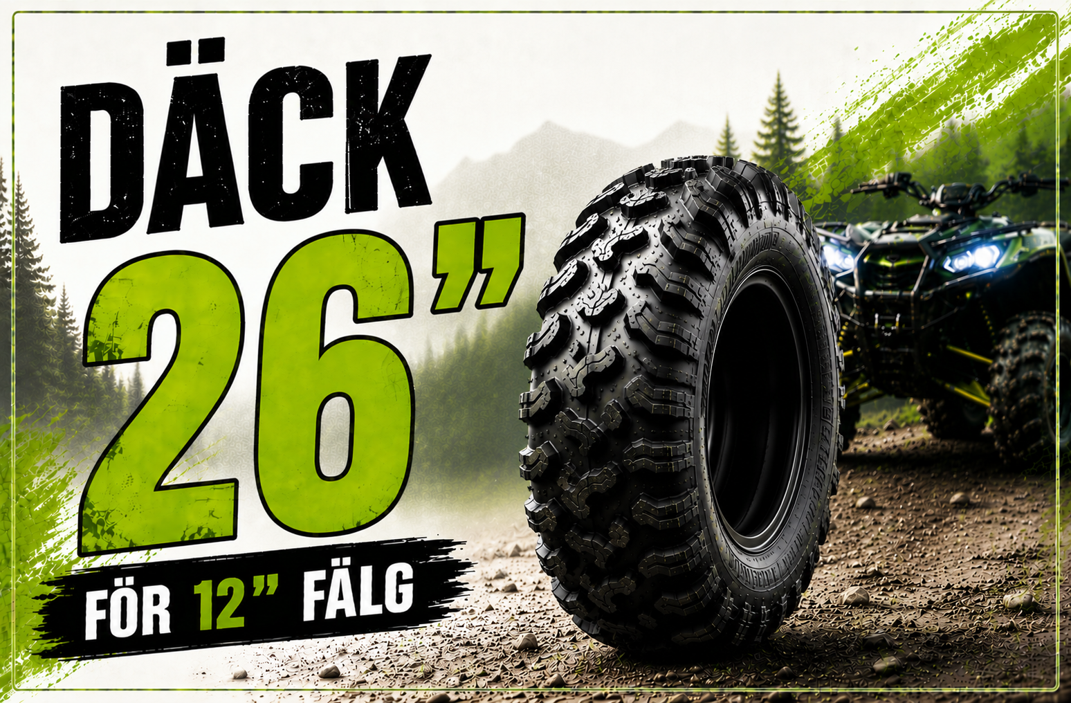 26 tum ATV Däck