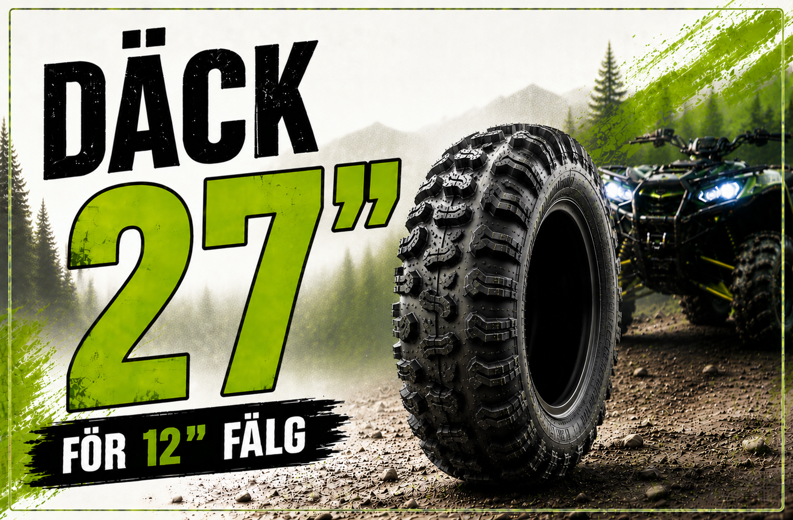 27 tum ATV Däck