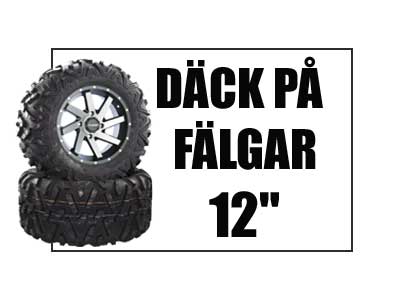 12" Fälgar med Däck
