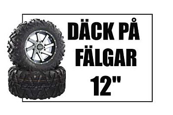 12" Fälgar med Däck