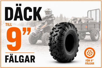 Däck för 9" fälgar