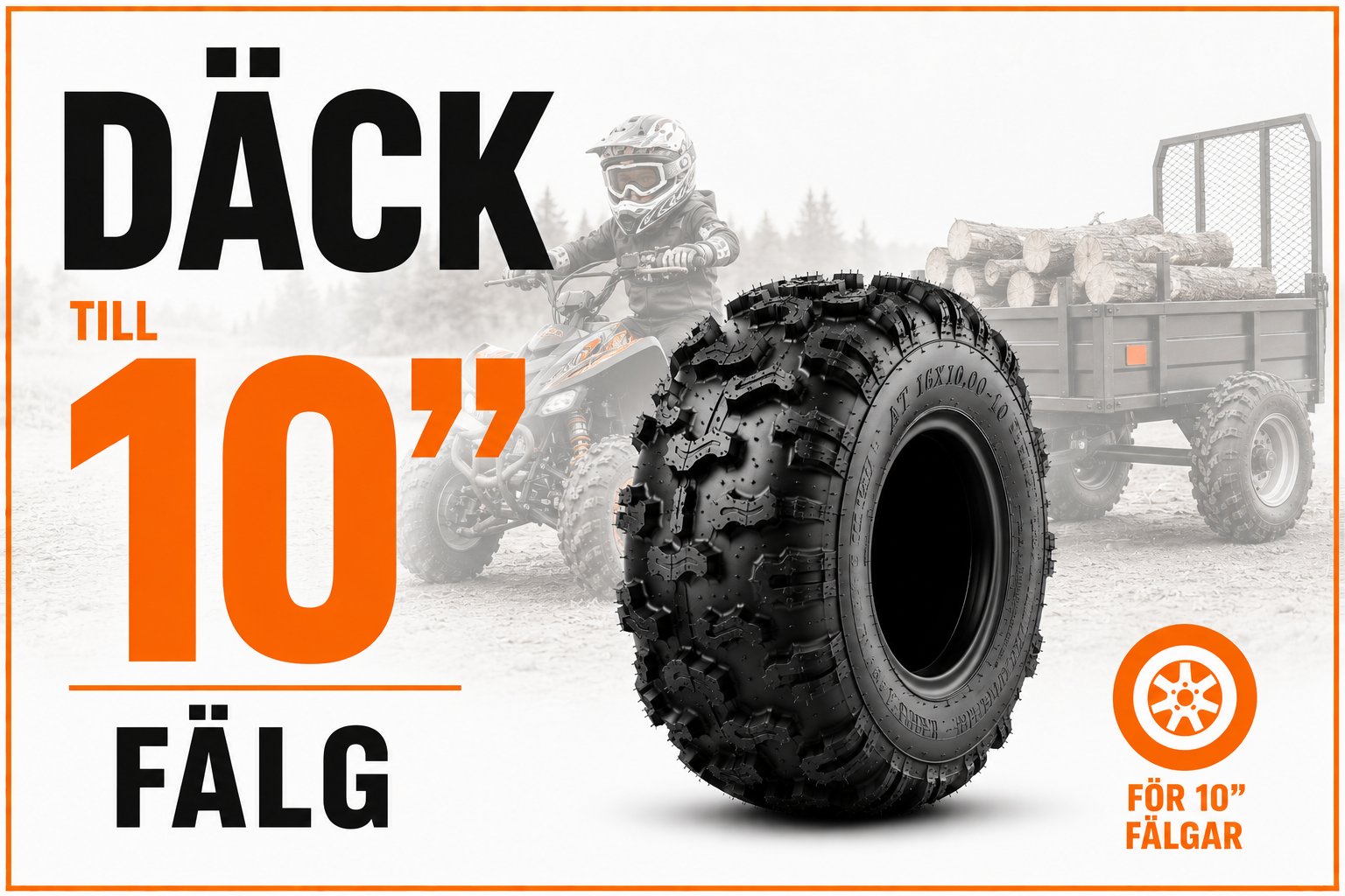 Däck För 10" fälgar