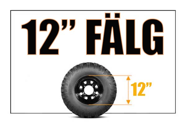 12" Polaris Fälgar
