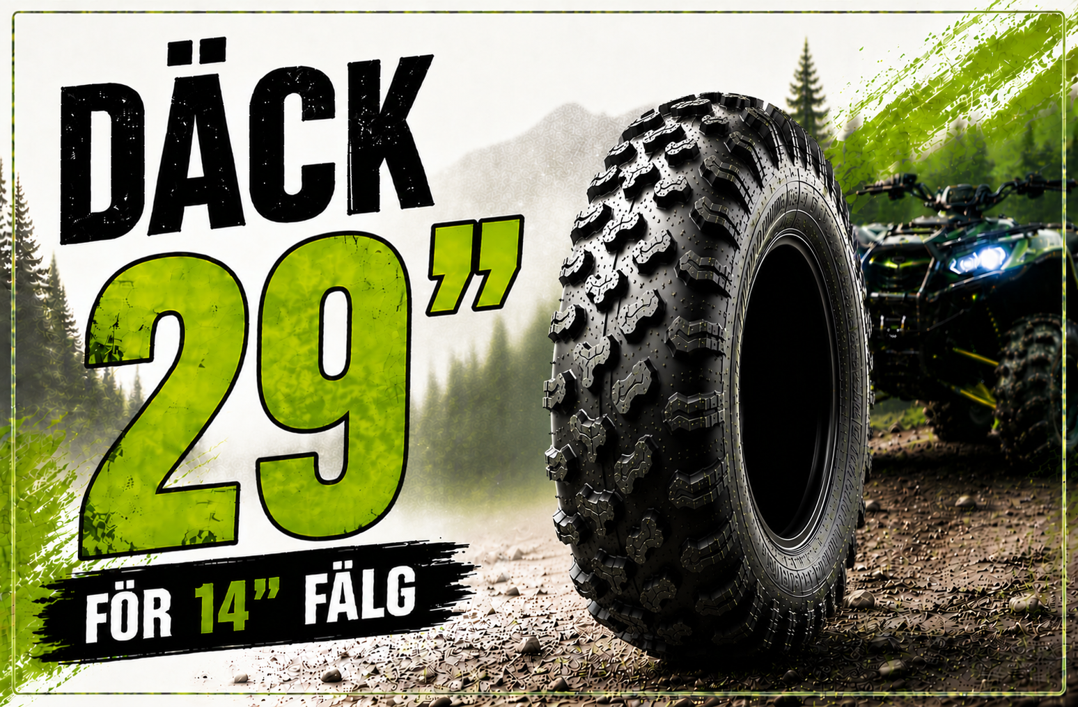 29" Däck för 14" Fälgar