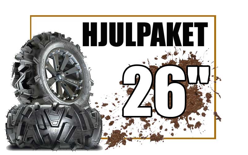 ATV Däck 26" med 12" fälgar