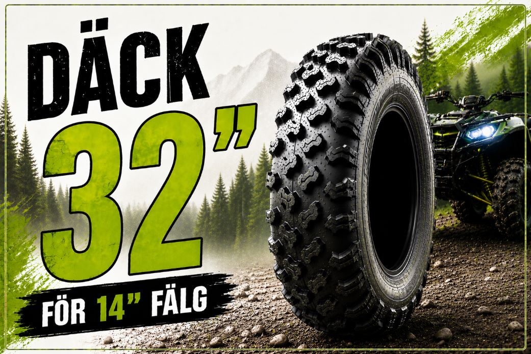 32" Däck för 14" Fälgar