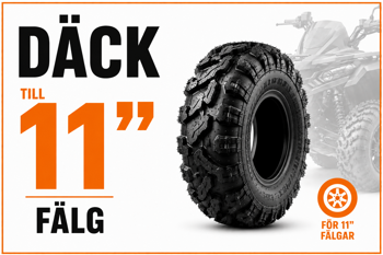 Däck för 11" fälgar