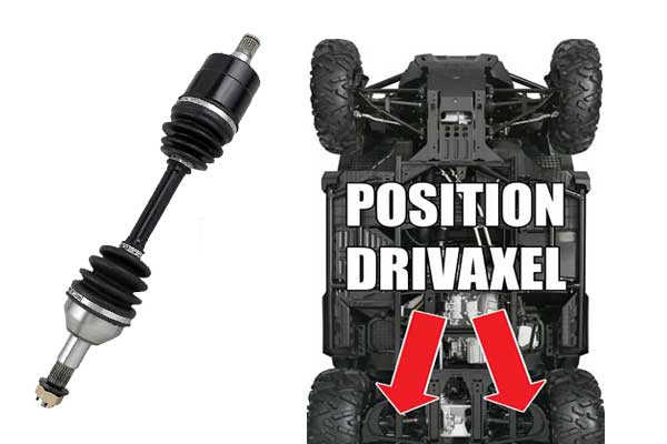 Drivaxel BAKRE Yamaha 350/400/450
