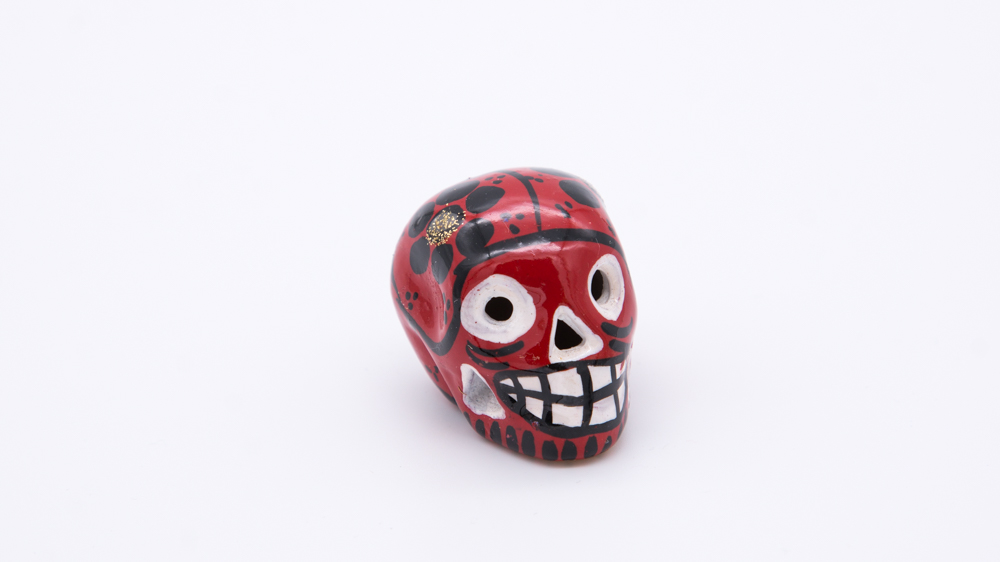 Döskalle - Calavera Röd 4cm