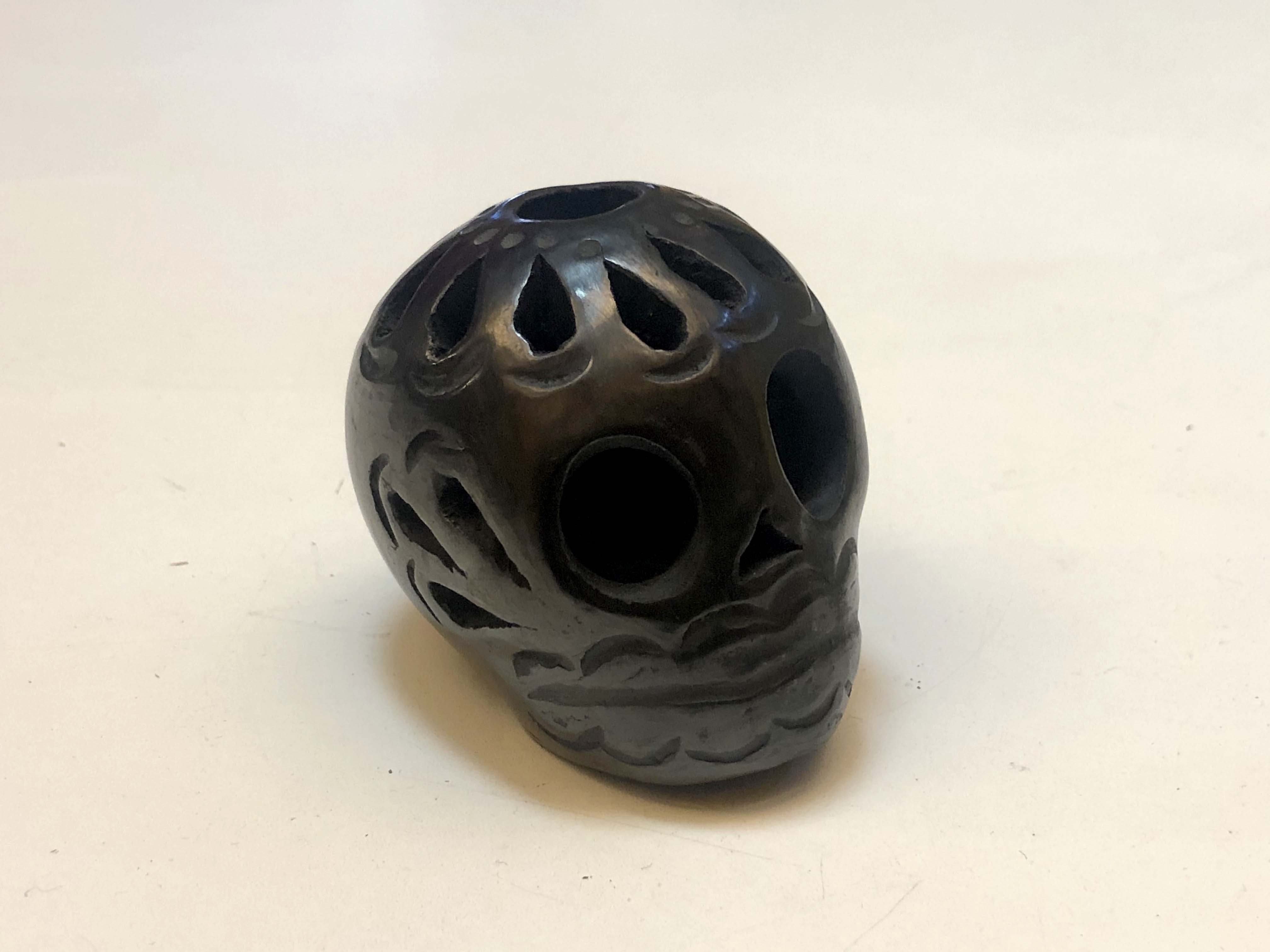 Dia de los Muertos scull, barro negro Mexiko - 2