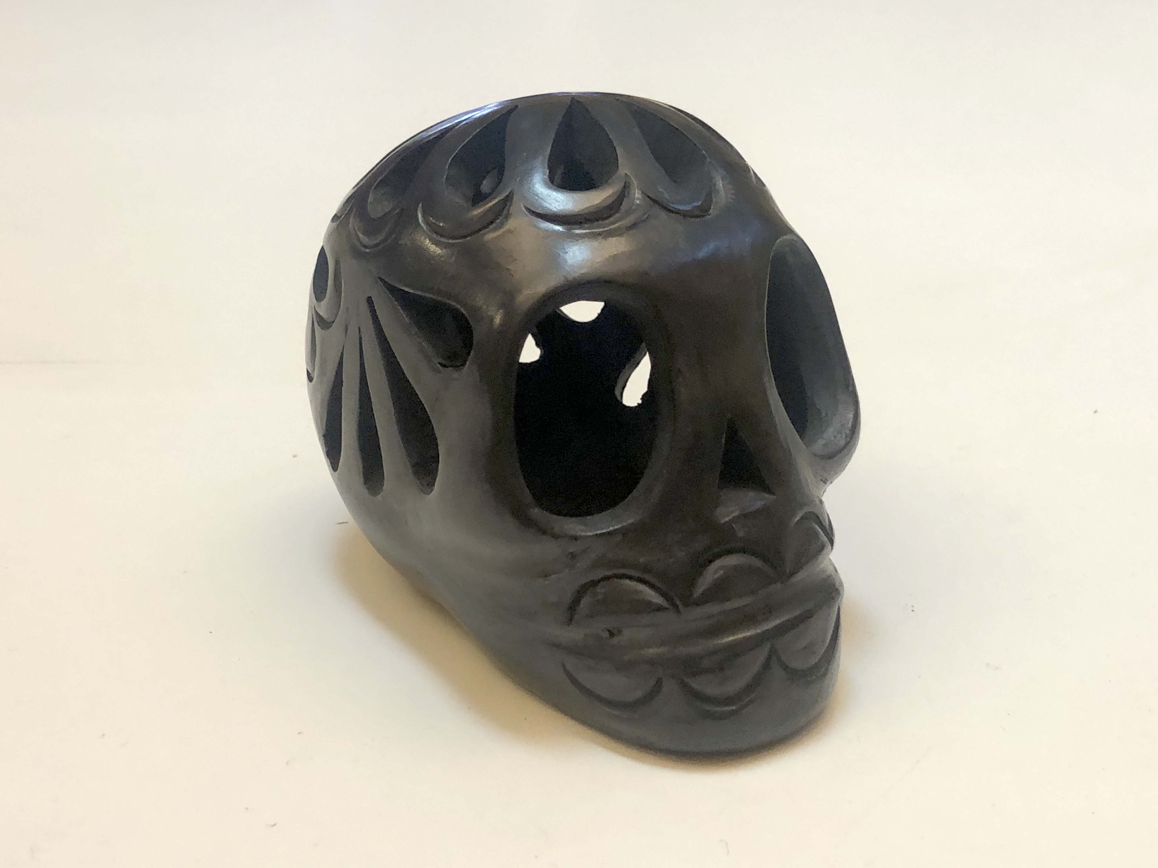 Dia de los Muertos döskalle, barro negro Mexiko