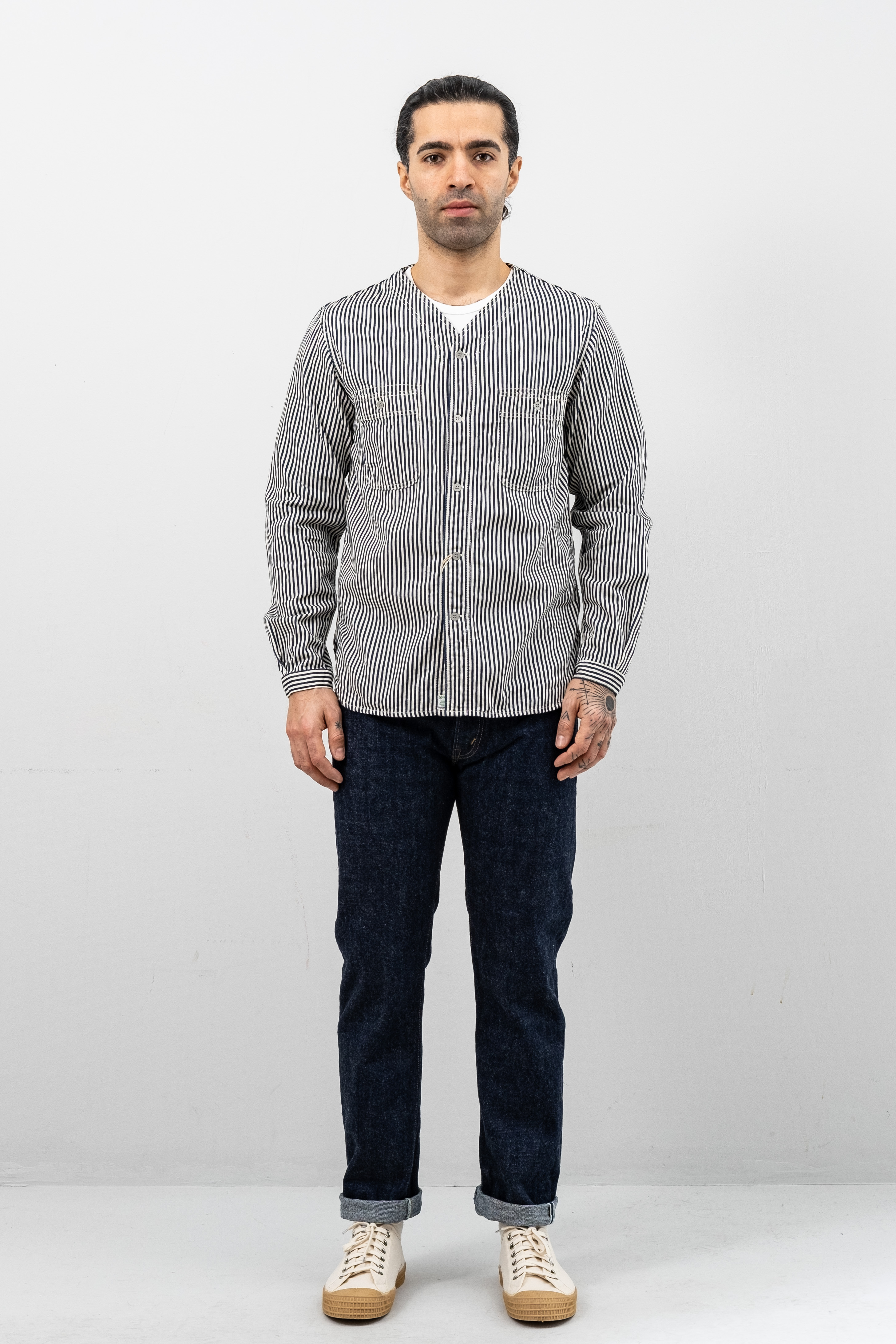 orslow no collar shirt