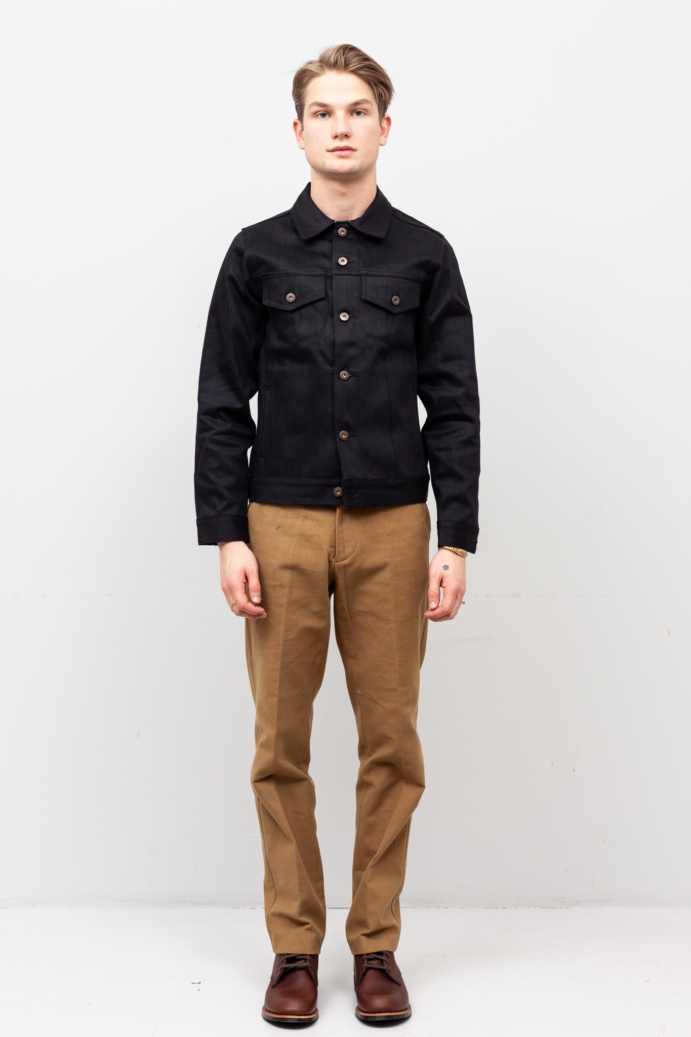 tellason black denim jacket